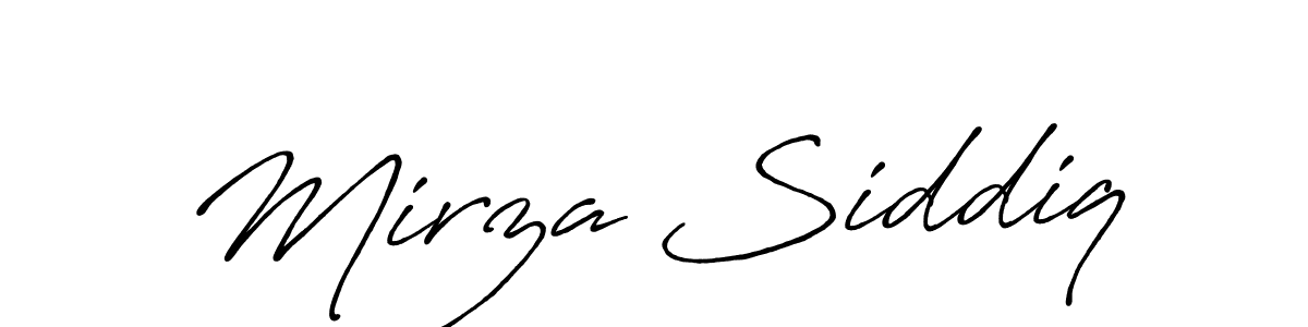 The best way (Antro_Vectra_Bolder) to make a short signature is to pick only two or three words in your name. The name Mirza Siddiq include a total of six letters. For converting this name. Mirza Siddiq signature style 7 images and pictures png