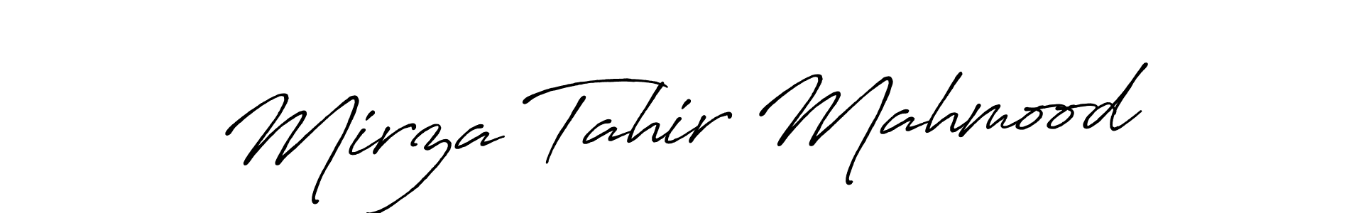 Use a signature maker to create a handwritten signature online. With this signature software, you can design (Antro_Vectra_Bolder) your own signature for name Mirza Tahir Mahmood. Mirza Tahir Mahmood signature style 7 images and pictures png