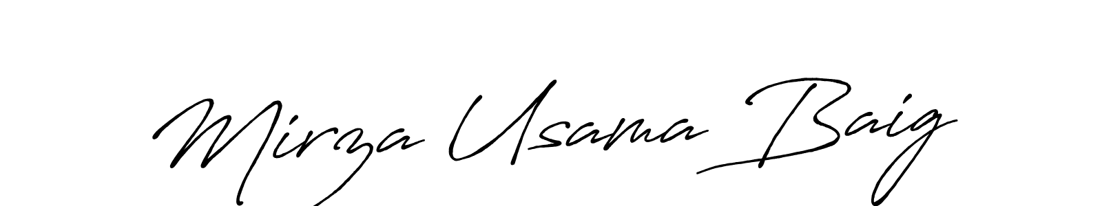 Once you've used our free online signature maker to create your best signature Antro_Vectra_Bolder style, it's time to enjoy all of the benefits that Mirza Usama Baig name signing documents. Mirza Usama Baig signature style 7 images and pictures png