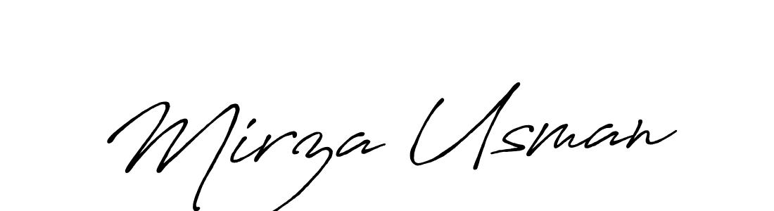 Use a signature maker to create a handwritten signature online. With this signature software, you can design (Antro_Vectra_Bolder) your own signature for name Mirza Usman. Mirza Usman signature style 7 images and pictures png