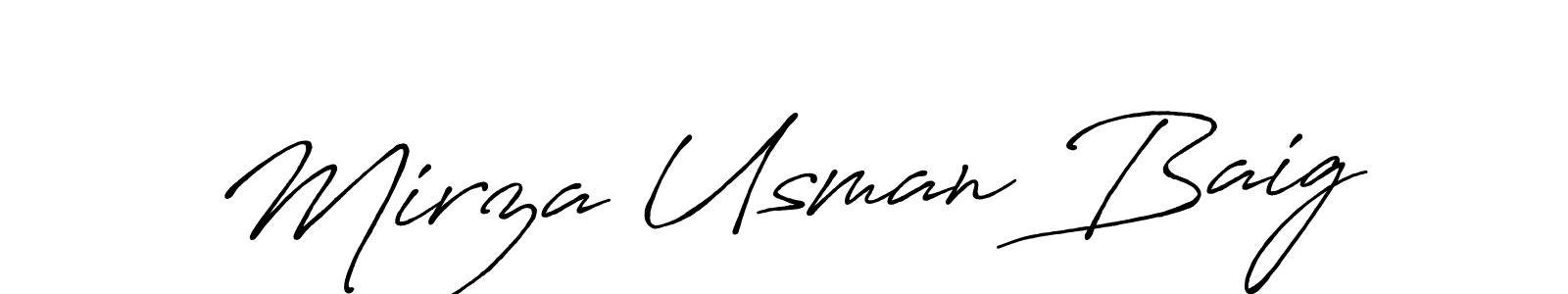 How to Draw Mirza Usman Baig signature style? Antro_Vectra_Bolder is a latest design signature styles for name Mirza Usman Baig. Mirza Usman Baig signature style 7 images and pictures png