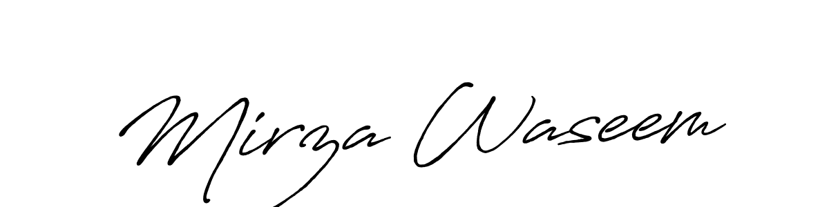 Also You can easily find your signature by using the search form. We will create Mirza Waseem name handwritten signature images for you free of cost using Antro_Vectra_Bolder sign style. Mirza Waseem signature style 7 images and pictures png