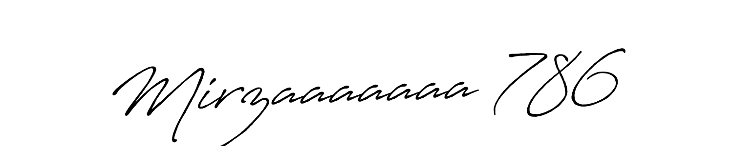 Create a beautiful signature design for name Mirzaaaaaaa 786. With this signature (Antro_Vectra_Bolder) fonts, you can make a handwritten signature for free. Mirzaaaaaaa 786 signature style 7 images and pictures png