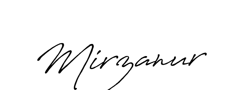Create a beautiful signature design for name Mirzanur. With this signature (Antro_Vectra_Bolder) fonts, you can make a handwritten signature for free. Mirzanur signature style 7 images and pictures png