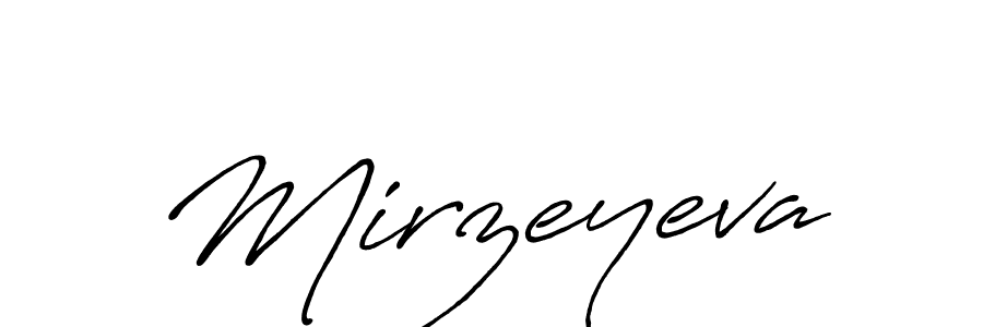 How to make Mirzeyeva name signature. Use Antro_Vectra_Bolder style for creating short signs online. This is the latest handwritten sign. Mirzeyeva signature style 7 images and pictures png