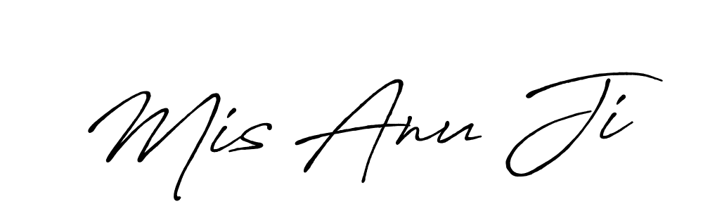 You should practise on your own different ways (Antro_Vectra_Bolder) to write your name (Mis Anu Ji) in signature. don't let someone else do it for you. Mis Anu Ji signature style 7 images and pictures png
