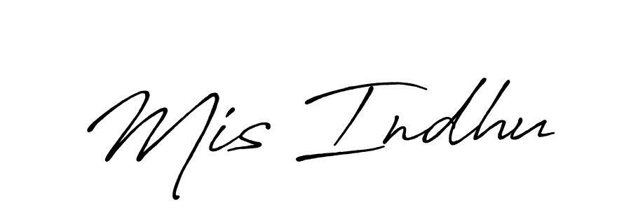Also we have Mis Indhu name is the best signature style. Create professional handwritten signature collection using Antro_Vectra_Bolder autograph style. Mis Indhu signature style 7 images and pictures png