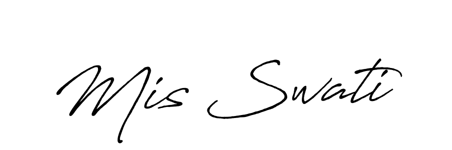 Design your own signature with our free online signature maker. With this signature software, you can create a handwritten (Antro_Vectra_Bolder) signature for name Mis Swati. Mis Swati signature style 7 images and pictures png