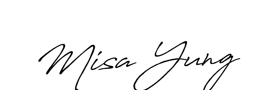 Misa Yung stylish signature style. Best Handwritten Sign (Antro_Vectra_Bolder) for my name. Handwritten Signature Collection Ideas for my name Misa Yung. Misa Yung signature style 7 images and pictures png