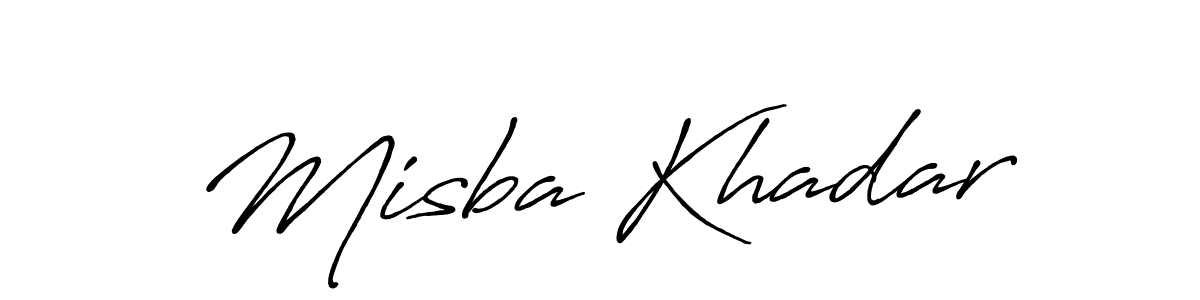 You should practise on your own different ways (Antro_Vectra_Bolder) to write your name (Misba Khadar) in signature. don't let someone else do it for you. Misba Khadar signature style 7 images and pictures png