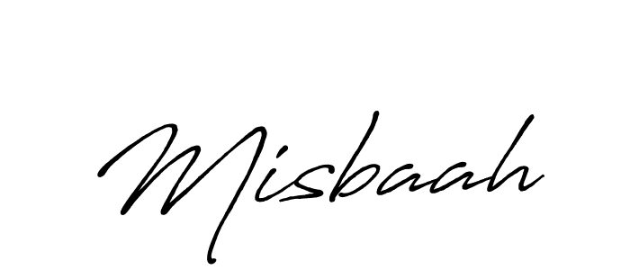 Create a beautiful signature design for name Misbaah. With this signature (Antro_Vectra_Bolder) fonts, you can make a handwritten signature for free. Misbaah signature style 7 images and pictures png