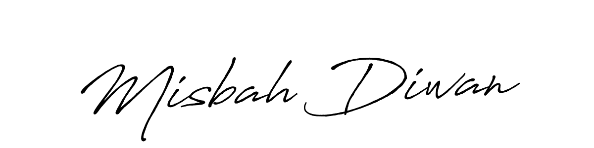 How to make Misbah Diwan name signature. Use Antro_Vectra_Bolder style for creating short signs online. This is the latest handwritten sign. Misbah Diwan signature style 7 images and pictures png