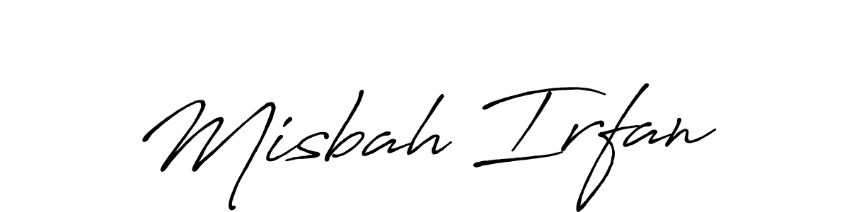 The best way (Antro_Vectra_Bolder) to make a short signature is to pick only two or three words in your name. The name Misbah Irfan include a total of six letters. For converting this name. Misbah Irfan signature style 7 images and pictures png