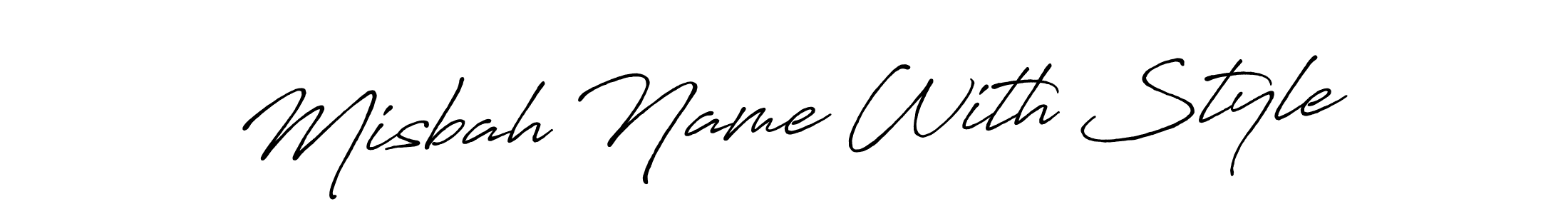 Make a short Misbah Name With Style signature style. Manage your documents anywhere anytime using Antro_Vectra_Bolder. Create and add eSignatures, submit forms, share and send files easily. Misbah Name With Style signature style 7 images and pictures png