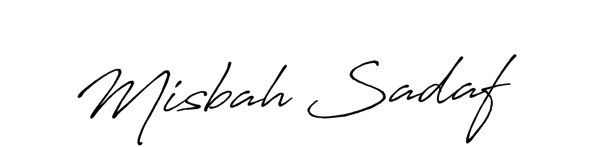 How to make Misbah Sadaf name signature. Use Antro_Vectra_Bolder style for creating short signs online. This is the latest handwritten sign. Misbah Sadaf signature style 7 images and pictures png