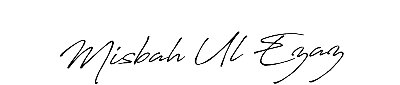 How to make Misbah Ul Ezaz name signature. Use Antro_Vectra_Bolder style for creating short signs online. This is the latest handwritten sign. Misbah Ul Ezaz signature style 7 images and pictures png