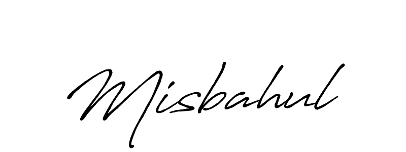 Design your own signature with our free online signature maker. With this signature software, you can create a handwritten (Antro_Vectra_Bolder) signature for name Misbahul. Misbahul signature style 7 images and pictures png