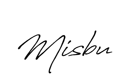Create a beautiful signature design for name Misbu. With this signature (Antro_Vectra_Bolder) fonts, you can make a handwritten signature for free. Misbu signature style 7 images and pictures png