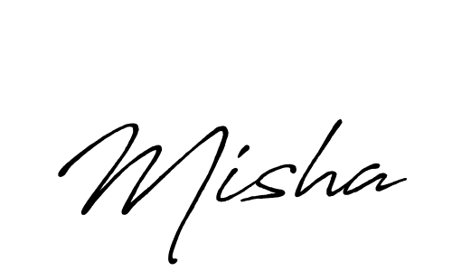 Make a beautiful signature design for name Misha. With this signature (Antro_Vectra_Bolder) style, you can create a handwritten signature for free. Misha signature style 7 images and pictures png