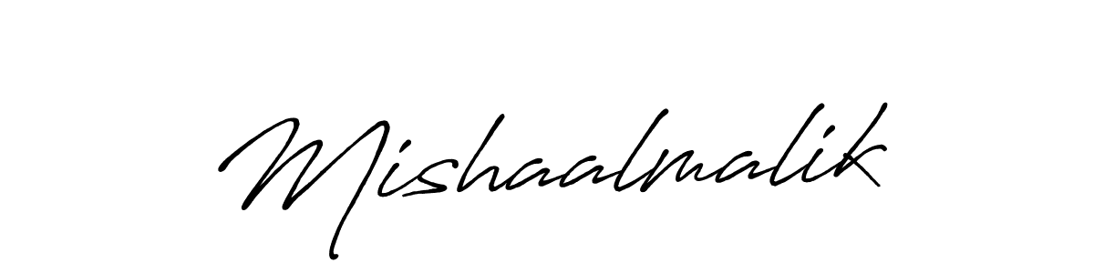 Also we have Mishaalmalik name is the best signature style. Create professional handwritten signature collection using Antro_Vectra_Bolder autograph style. Mishaalmalik signature style 7 images and pictures png