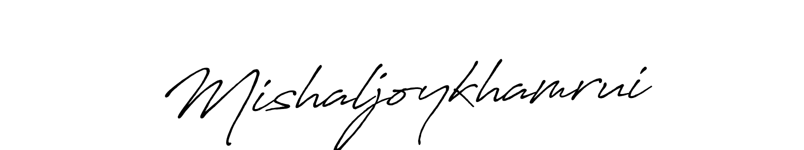 Once you've used our free online signature maker to create your best signature Antro_Vectra_Bolder style, it's time to enjoy all of the benefits that Mishaljoykhamrui name signing documents. Mishaljoykhamrui signature style 7 images and pictures png