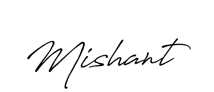 The best way (Antro_Vectra_Bolder) to make a short signature is to pick only two or three words in your name. The name Mishant include a total of six letters. For converting this name. Mishant signature style 7 images and pictures png