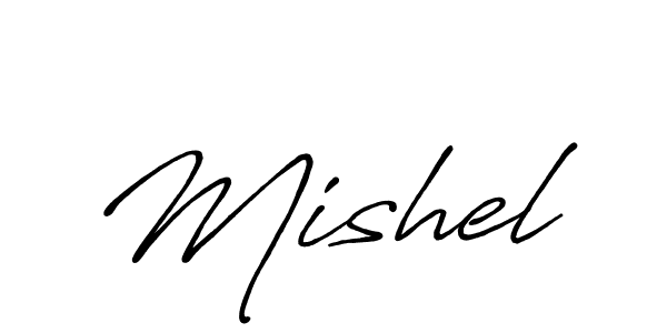 if you are searching for the best signature style for your name Mishel. so please give up your signature search. here we have designed multiple signature styles  using Antro_Vectra_Bolder. Mishel signature style 7 images and pictures png