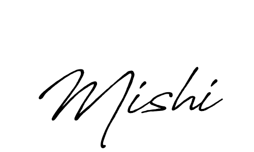 if you are searching for the best signature style for your name Mishi. so please give up your signature search. here we have designed multiple signature styles  using Antro_Vectra_Bolder. Mishi signature style 7 images and pictures png
