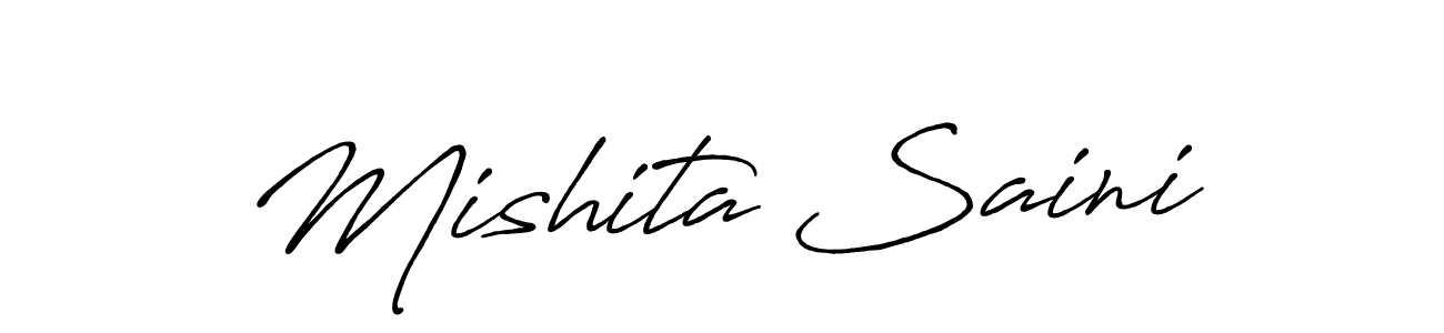 Once you've used our free online signature maker to create your best signature Antro_Vectra_Bolder style, it's time to enjoy all of the benefits that Mishita Saini name signing documents. Mishita Saini signature style 7 images and pictures png