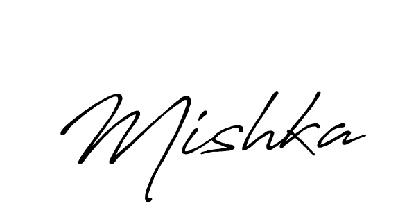 Mishka stylish signature style. Best Handwritten Sign (Antro_Vectra_Bolder) for my name. Handwritten Signature Collection Ideas for my name Mishka. Mishka signature style 7 images and pictures png