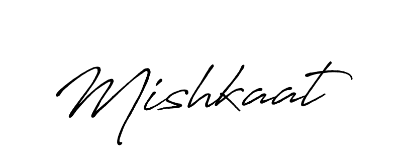 Use a signature maker to create a handwritten signature online. With this signature software, you can design (Antro_Vectra_Bolder) your own signature for name Mishkaat. Mishkaat signature style 7 images and pictures png