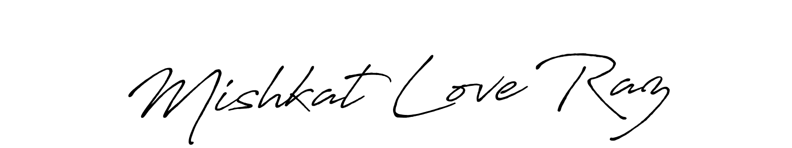 Use a signature maker to create a handwritten signature online. With this signature software, you can design (Antro_Vectra_Bolder) your own signature for name Mishkat Love Raz. Mishkat Love Raz signature style 7 images and pictures png