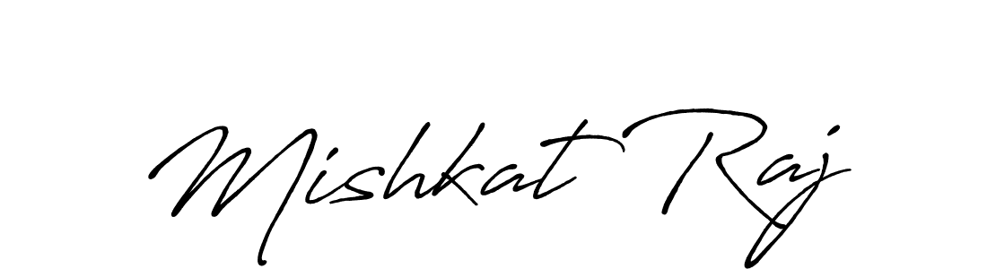 Design your own signature with our free online signature maker. With this signature software, you can create a handwritten (Antro_Vectra_Bolder) signature for name Mishkat Raj. Mishkat Raj signature style 7 images and pictures png