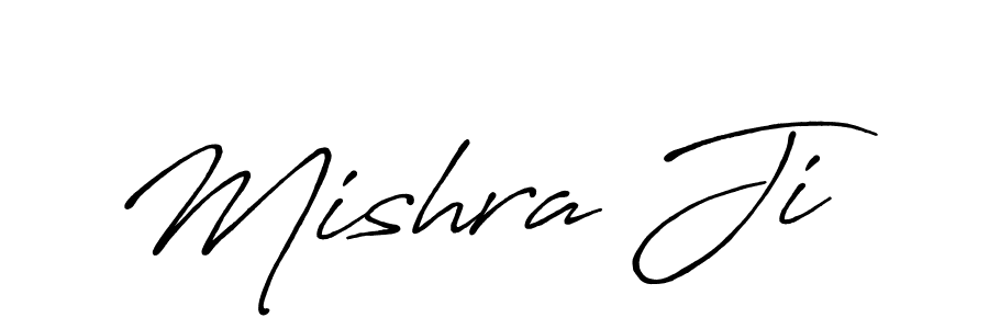 Create a beautiful signature design for name Mishra Ji. With this signature (Antro_Vectra_Bolder) fonts, you can make a handwritten signature for free. Mishra Ji signature style 7 images and pictures png