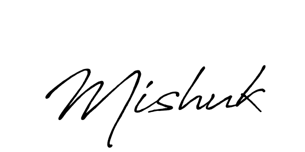 Use a signature maker to create a handwritten signature online. With this signature software, you can design (Antro_Vectra_Bolder) your own signature for name Mishuk. Mishuk signature style 7 images and pictures png