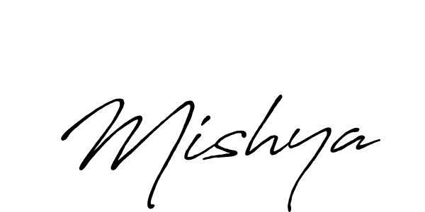 Create a beautiful signature design for name Mishya. With this signature (Antro_Vectra_Bolder) fonts, you can make a handwritten signature for free. Mishya signature style 7 images and pictures png