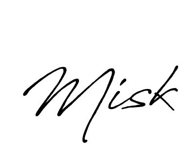 How to make Misk signature? Antro_Vectra_Bolder is a professional autograph style. Create handwritten signature for Misk name. Misk signature style 7 images and pictures png