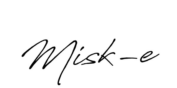 Make a beautiful signature design for name Misk-e. With this signature (Antro_Vectra_Bolder) style, you can create a handwritten signature for free. Misk-e signature style 7 images and pictures png