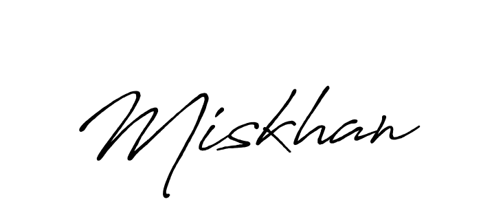 Create a beautiful signature design for name Miskhan. With this signature (Antro_Vectra_Bolder) fonts, you can make a handwritten signature for free. Miskhan signature style 7 images and pictures png