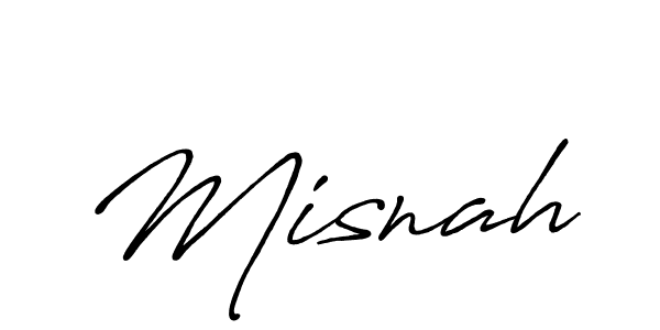 Use a signature maker to create a handwritten signature online. With this signature software, you can design (Antro_Vectra_Bolder) your own signature for name Misnah. Misnah signature style 7 images and pictures png