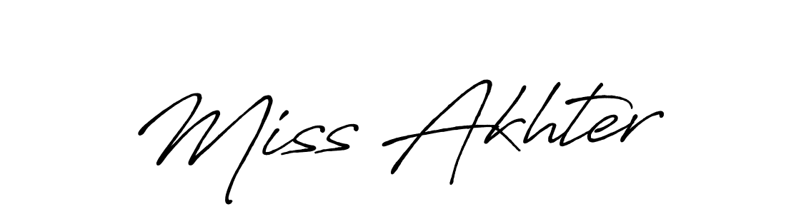 Miss Akhter stylish signature style. Best Handwritten Sign (Antro_Vectra_Bolder) for my name. Handwritten Signature Collection Ideas for my name Miss Akhter. Miss Akhter signature style 7 images and pictures png