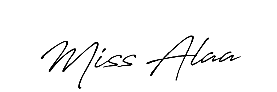 How to make Miss Alaa signature? Antro_Vectra_Bolder is a professional autograph style. Create handwritten signature for Miss Alaa name. Miss Alaa signature style 7 images and pictures png