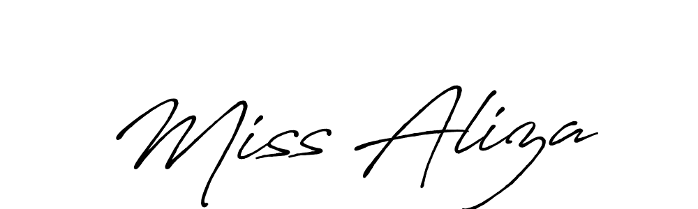 It looks lik you need a new signature style for name Miss Aliza. Design unique handwritten (Antro_Vectra_Bolder) signature with our free signature maker in just a few clicks. Miss Aliza signature style 7 images and pictures png