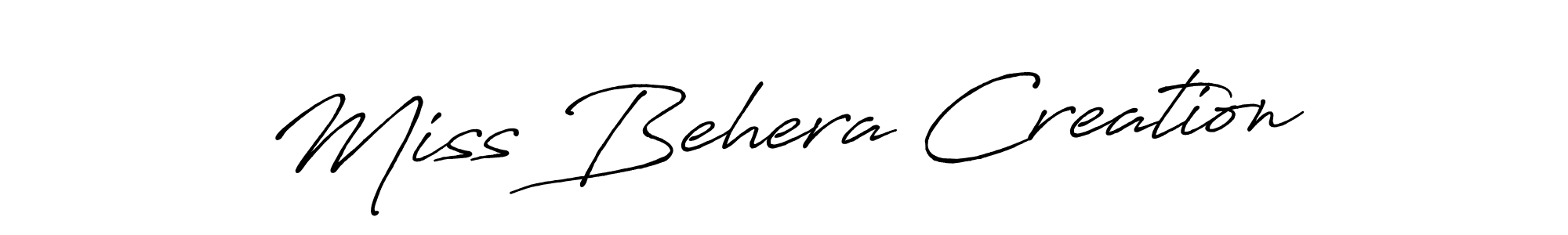 How to make Miss Behera Creation signature? Antro_Vectra_Bolder is a professional autograph style. Create handwritten signature for Miss Behera Creation name. Miss Behera Creation signature style 7 images and pictures png