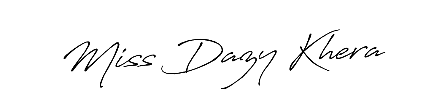 Create a beautiful signature design for name Miss Dazy Khera. With this signature (Antro_Vectra_Bolder) fonts, you can make a handwritten signature for free. Miss Dazy Khera signature style 7 images and pictures png