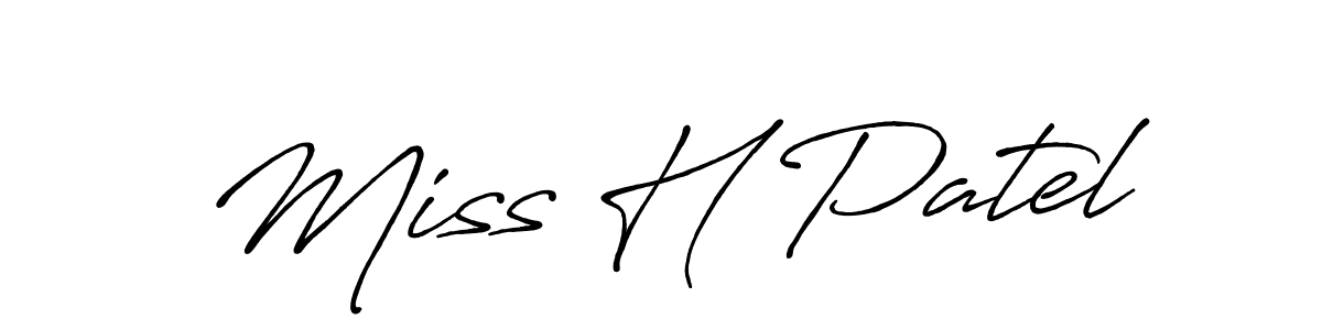 Make a beautiful signature design for name Miss H Patel. Use this online signature maker to create a handwritten signature for free. Miss H Patel signature style 7 images and pictures png