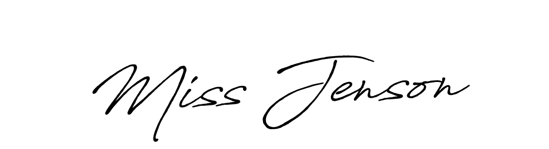 Also You can easily find your signature by using the search form. We will create Miss Jenson name handwritten signature images for you free of cost using Antro_Vectra_Bolder sign style. Miss Jenson signature style 7 images and pictures png