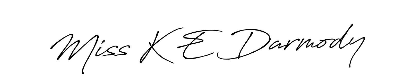 Miss K E Darmody stylish signature style. Best Handwritten Sign (Antro_Vectra_Bolder) for my name. Handwritten Signature Collection Ideas for my name Miss K E Darmody. Miss K E Darmody signature style 7 images and pictures png