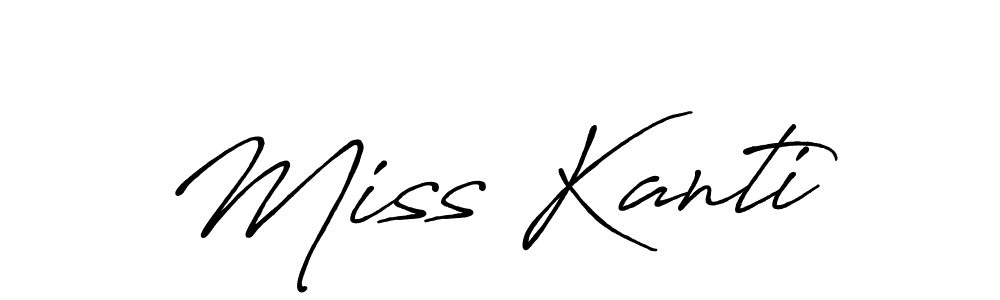 How to make Miss Kanti name signature. Use Antro_Vectra_Bolder style for creating short signs online. This is the latest handwritten sign. Miss Kanti signature style 7 images and pictures png