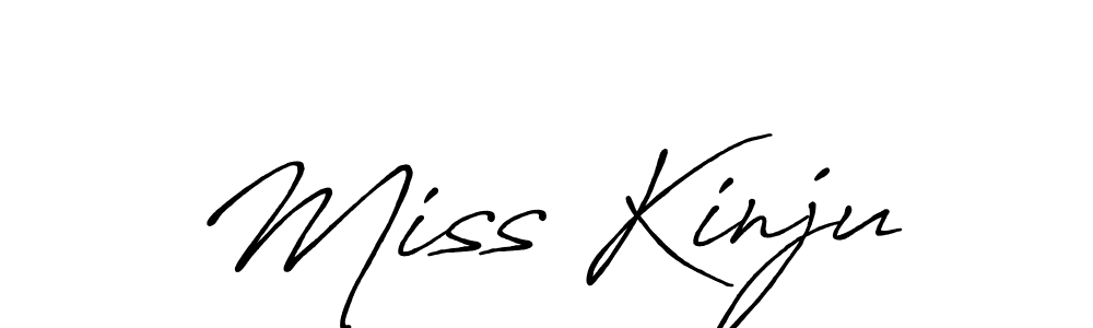 Miss Kinju stylish signature style. Best Handwritten Sign (Antro_Vectra_Bolder) for my name. Handwritten Signature Collection Ideas for my name Miss Kinju. Miss Kinju signature style 7 images and pictures png